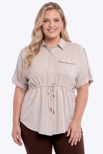 Kopie Kopie Kopie Kopie Khaki top s ramínky