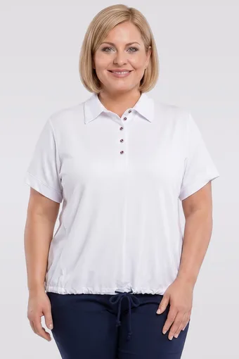 Červená halenka se stuhou