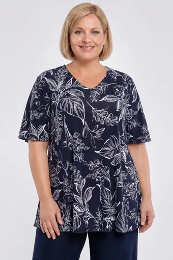 Khaki květinová halenka